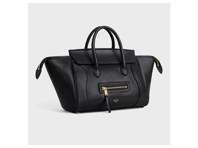 Céline Celine Small New Luggage Surplus Shiny Lambskin Nero - vista 12