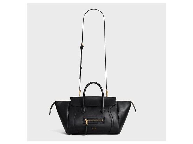 Céline Celine Small New Luggage Surplus Shiny Lambskin Nero - vista 16