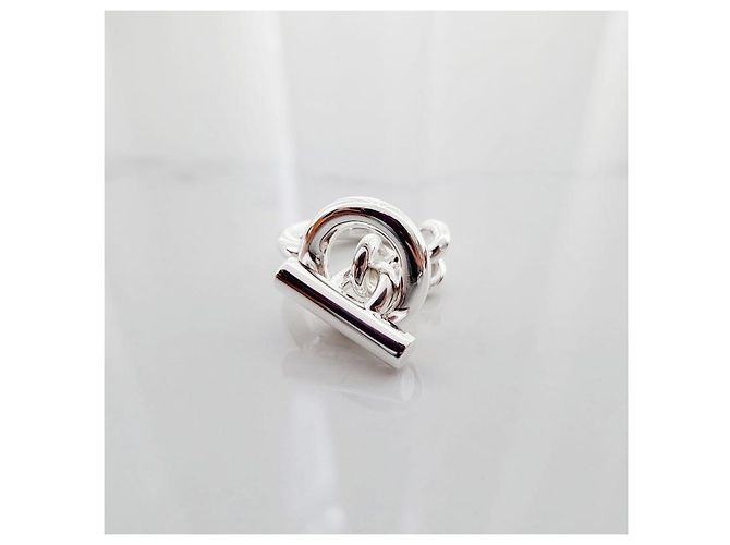 Ring Hermès Anello Croisette Large Model Argento - vista 4
