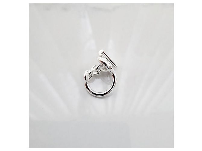 Ring Hermès Anello Croisette Large Model Argento - vista 7