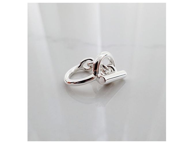 Ring Hermès Anello Croisette Large Model Argento - vista 8
