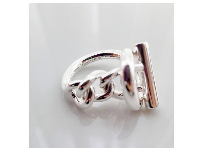 Ring Hermès Anello Croisette Large Model Argento - vista 9