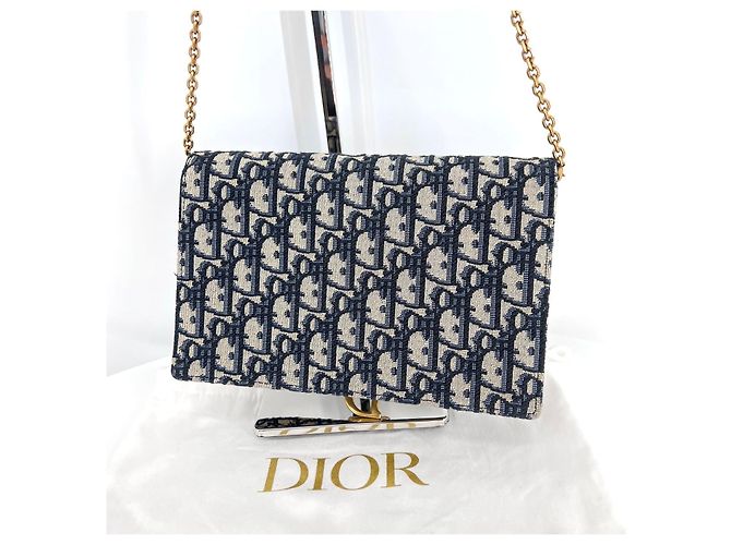 Dior Saddle Chain Crossbody-Tasche Blau - Ansicht 2