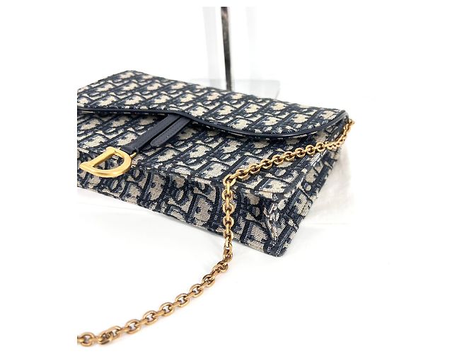 Dior Saddle Chain Crossbody-Tasche Blau - Ansicht 5