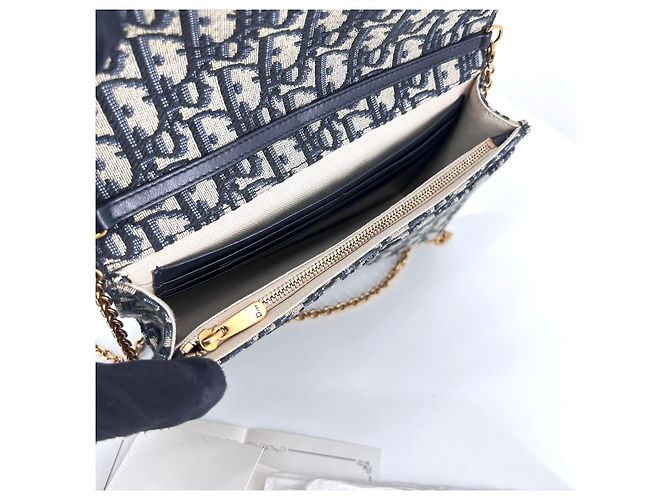 Dior Saddle Chain Crossbody-Tasche Blau - Ansicht 7