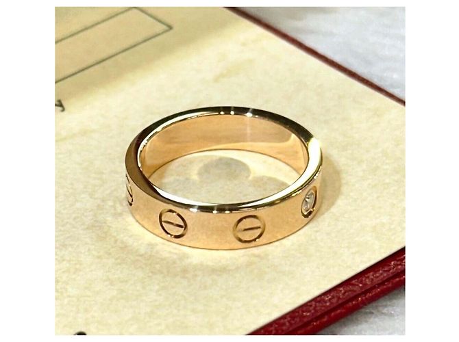 Cartier Mini Love Ring in Roségold mit Diamant Pink - Ansicht 3
