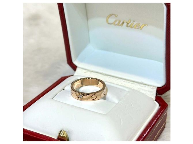 Cartier Mini Love Ring in Roségold mit Diamant Pink - Ansicht 6