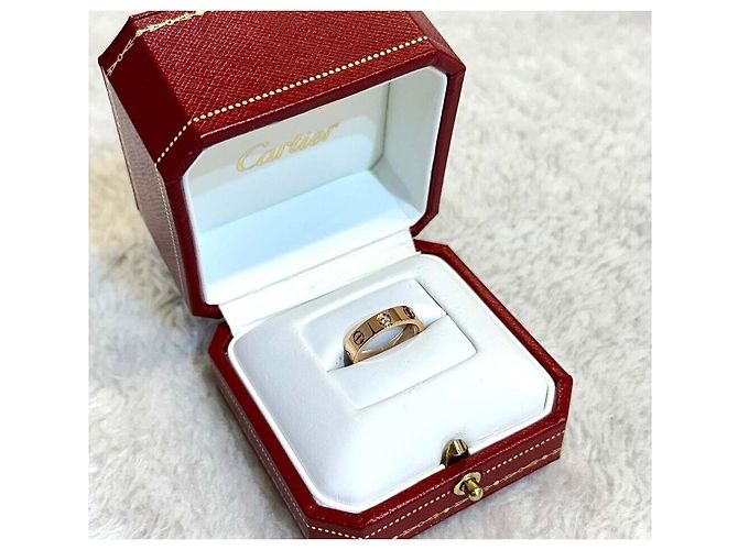 Cartier Mini Love Ring in Roségold mit Diamant Pink - Ansicht 7