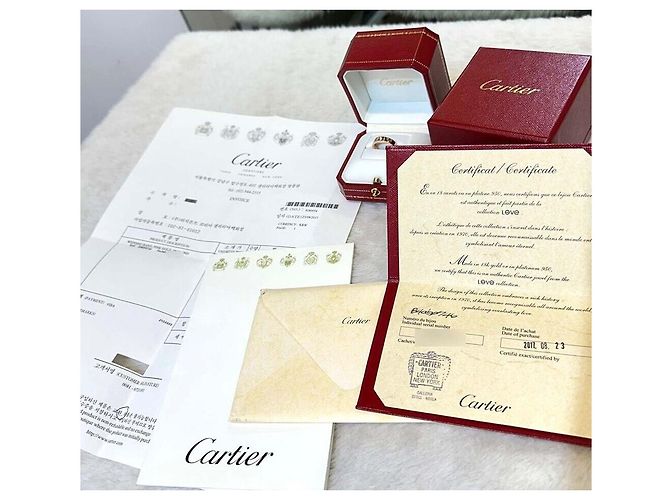 Cartier Mini Love Ring in Roségold mit Diamant Pink - Ansicht 8