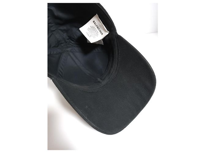 Balenciaga Black Visor Cap mit besticktem BB-Logo Schwarz - Ansicht 5