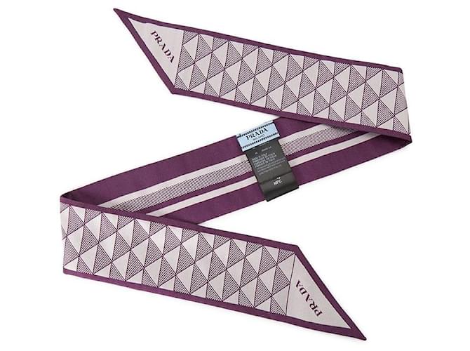 Prada Foulard di seta Rosa - vista 4