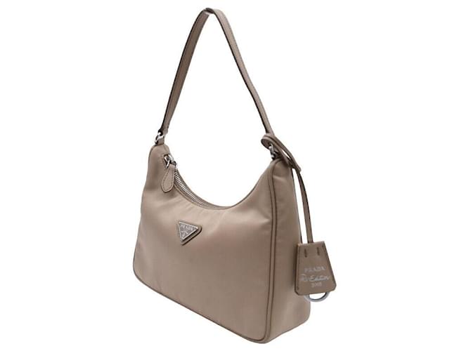 Prada Borsa a tracolla in nylon Marrone - vista 3