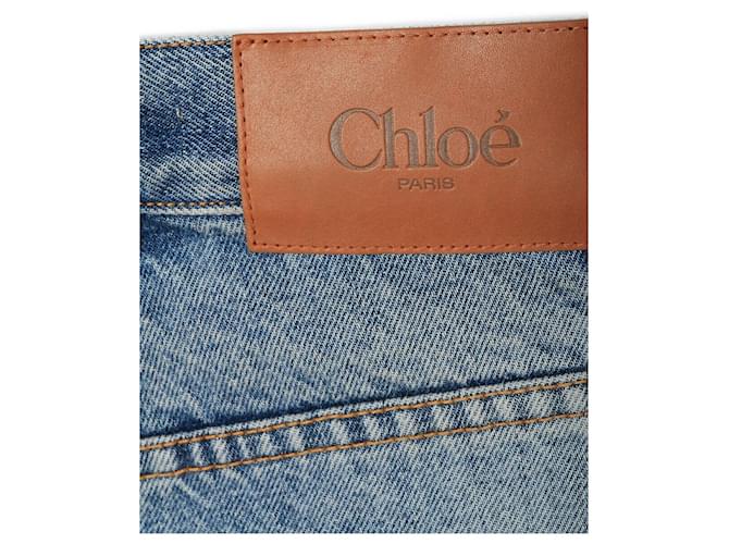 Chloé Patchwork Flare Denim Jeans Blau - Ansicht 8