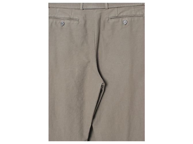 Pantaloni in twill di cotone Dries Van Noten PRIFFITH Grey stamp Marrone - vista 5