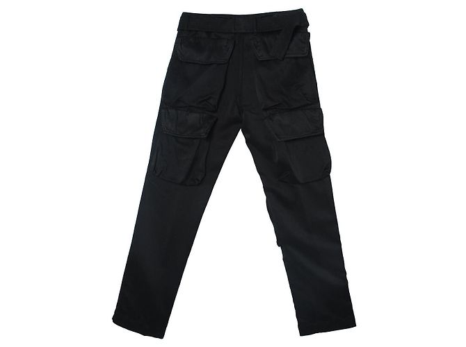 Pantaloni Cargo Presley in Cotone e Cupro Tinto in Capo Dries Van Noten Nero - vista 2