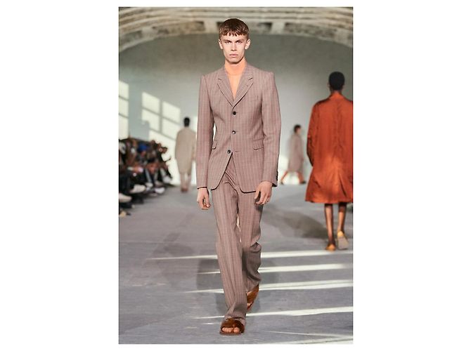Dries Van Noten PREELY Flared Wool Pants Brown - view 10