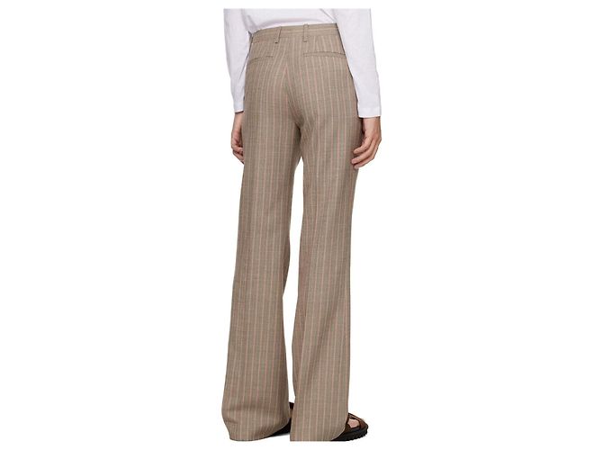 Dries Van Noten PREELY Flared Wool Pants Brown - view 8