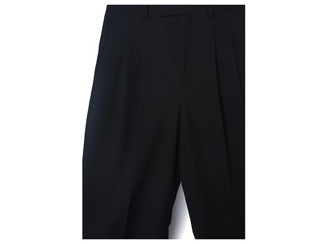 Céline Pantalones Margaret de gabardina de lana para mujer Negro - vista 3