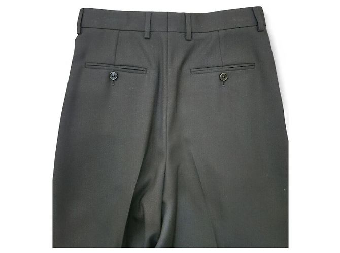 Céline Pantalones Margaret de gabardina de lana para mujer Negro - vista 5