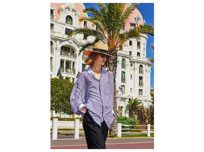 Céline Pantalones Margaret de gabardina de lana para mujer Negro - vista 6