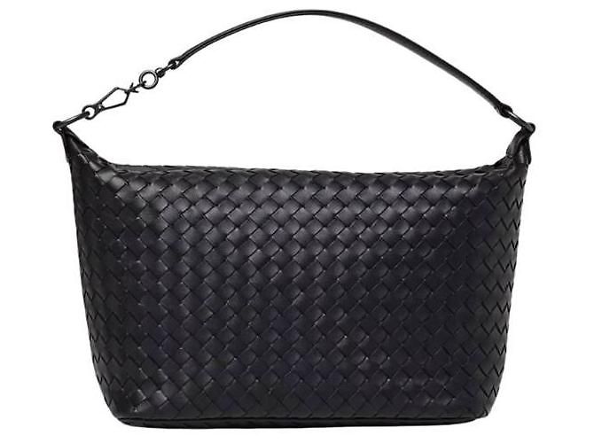 Bottega Veneta Borsa a spalla Small Intrecciato in nappa Nero - vista 5