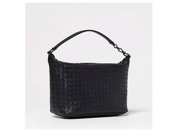 Bottega Veneta Borsa a spalla Small Intrecciato in nappa Nero - vista 6