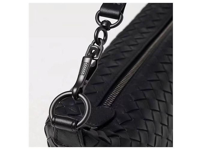 Bottega Veneta Borsa a spalla Small Intrecciato in nappa Nero - vista 7