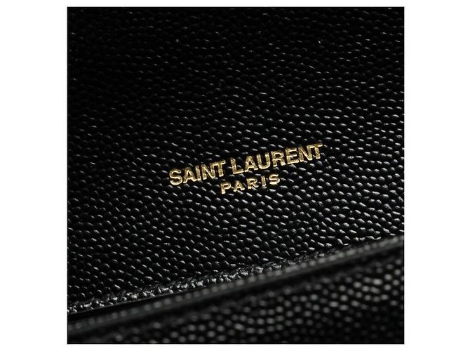 Saint Laurent Borsa Satchel Small Monogram stamp: Nero - vista 10