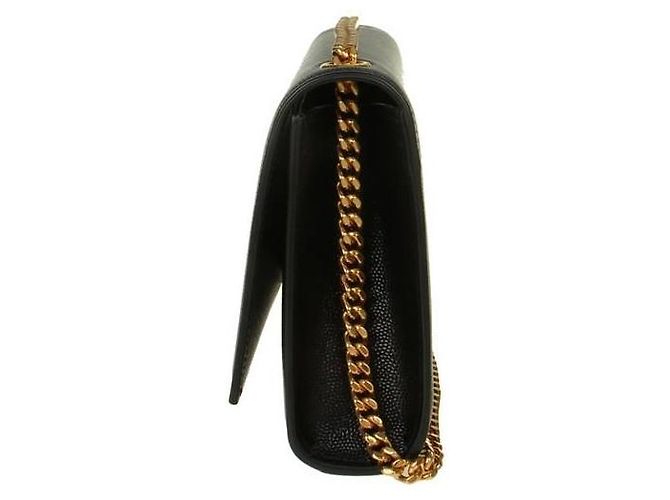 Saint Laurent Borsa Satchel Small Monogram stamp: Nero - vista 3