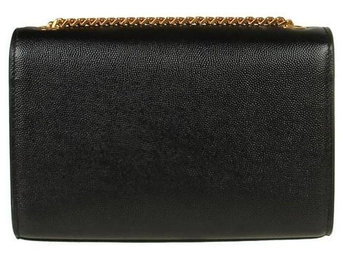 Saint Laurent Borsa Satchel Small Monogram stamp: Nero - vista 4