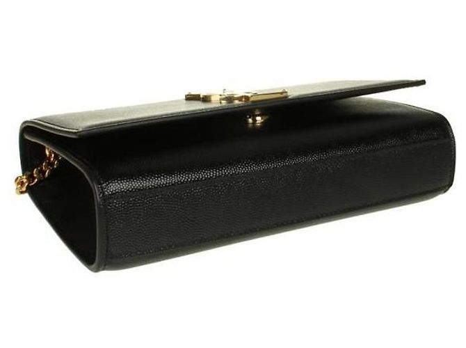 Saint Laurent Borsa Satchel Small Monogram stamp: Nero - vista 5