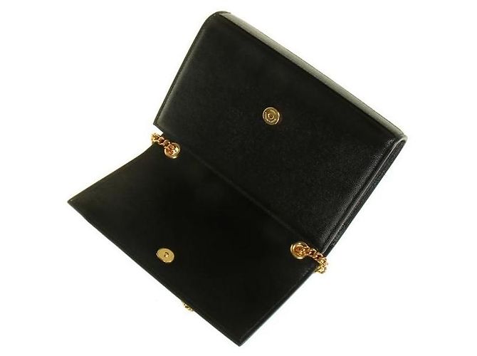 Saint Laurent Borsa Satchel Small Monogram stamp: Nero - vista 6
