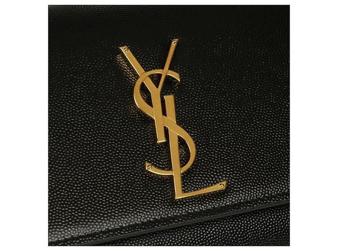 Saint Laurent Borsa Satchel Small Monogram stamp: Nero - vista 7