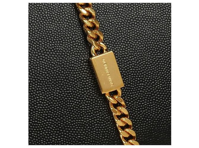 Saint Laurent Borsa Satchel Small Monogram stamp: Nero - vista 9