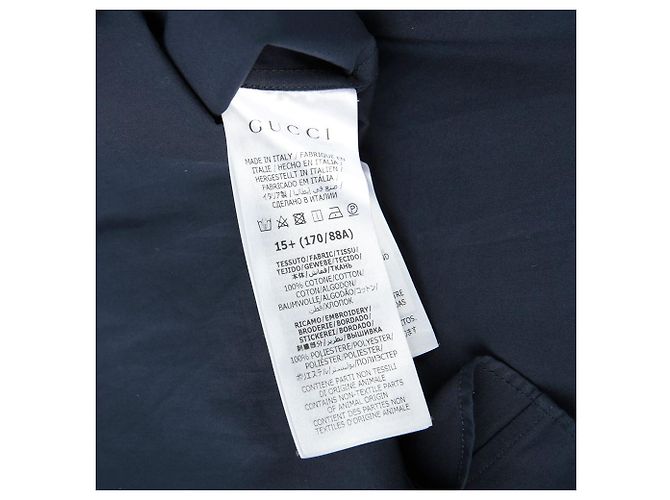 Gucci Camicia in popeline con ricamo GG Blu - vista 10