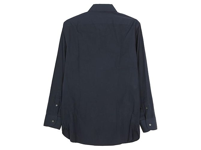 Gucci Camicia in popeline con ricamo GG Blu - vista 2