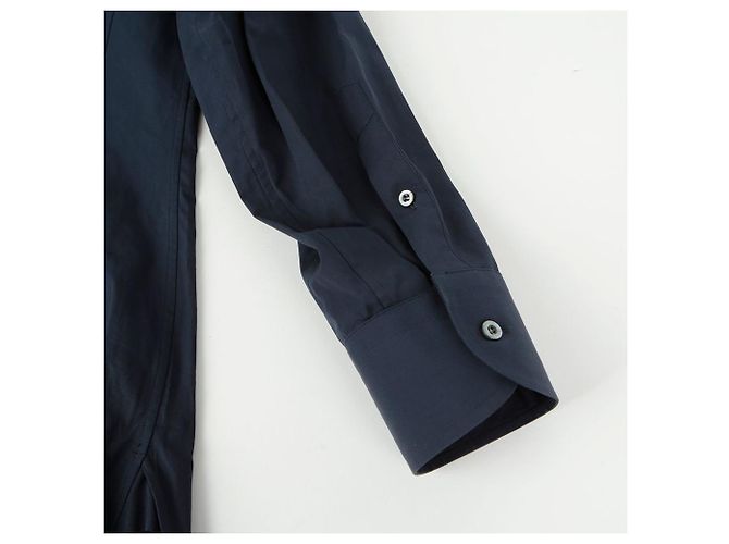 Gucci Camicia in popeline con ricamo GG Blu - vista 9