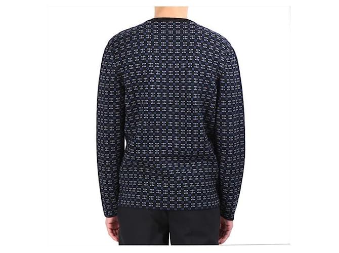 Lanvin Strickpullover mit Rundhalsausschnitt und geometrischem Muster Schwarz - Ansicht 10