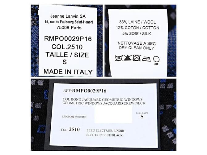 Lanvin Strickpullover mit Rundhalsausschnitt und geometrischem Muster Schwarz - Ansicht 6