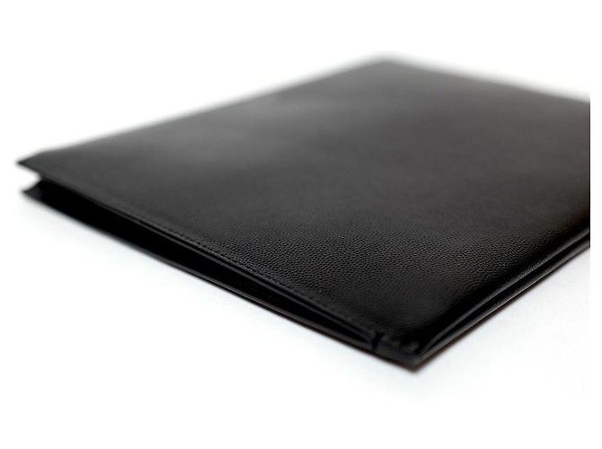 Saint Laurent Clutch in pelle caviar Nero - vista 6