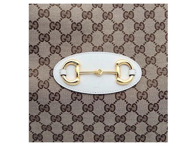 Gucci Borsa Shopper Horsebit Marrone - vista 7