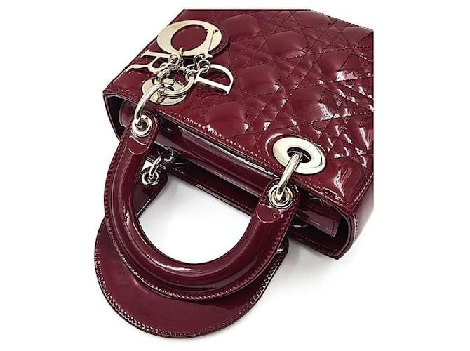 Dior Christian Patent Lady Small Rosso - vista 5