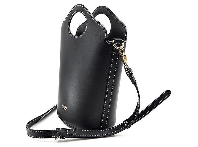 Burberry Borsa bucket in pelle con tasche Nero - vista 2