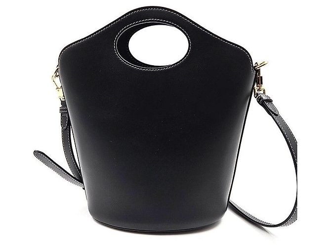 Burberry Borsa bucket in pelle con tasche Nero - vista 4
