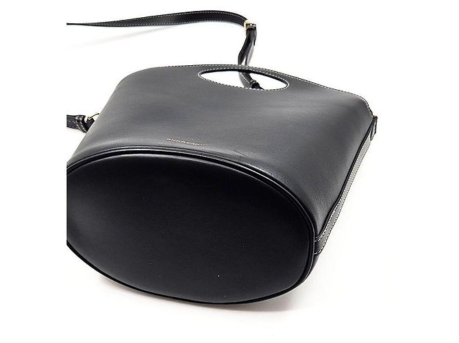 Burberry Borsa bucket in pelle con tasche Nero - vista 6