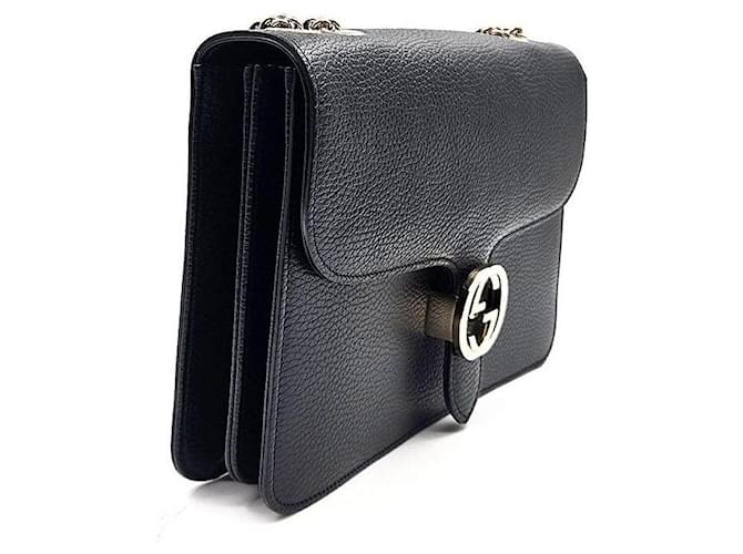 Gucci Borsa a tracolla Interlocking GG Nero - vista 3