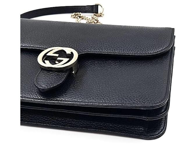 Gucci Borsa a tracolla Interlocking GG Nero - vista 6
