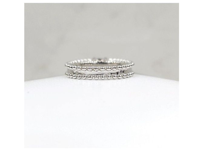 Van Cleef & Arpels Bague Solitaire Estelle Van Cleef Diamant Platine Taille Argenté - vue 3