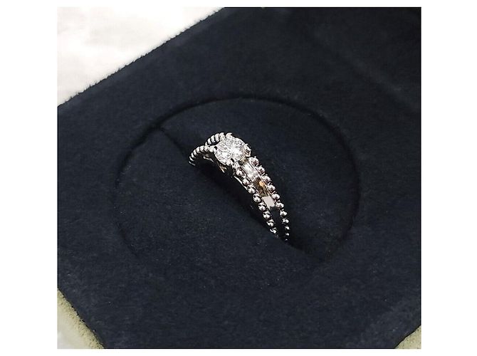 Van Cleef & Arpels Bague Solitaire Estelle Van Cleef Diamant Platine Taille Argenté - vue 4