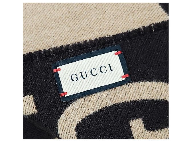 Gucci Cachecol de lã e seda jacquard GG - vista 6